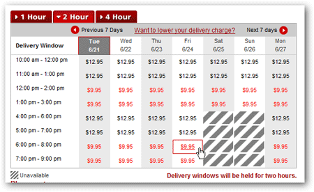 seattle grocery delivery 2 hour window